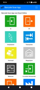 Barcode Scan App Mainscreen