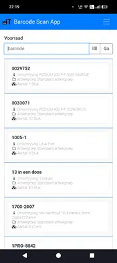 Exact Online Inventory