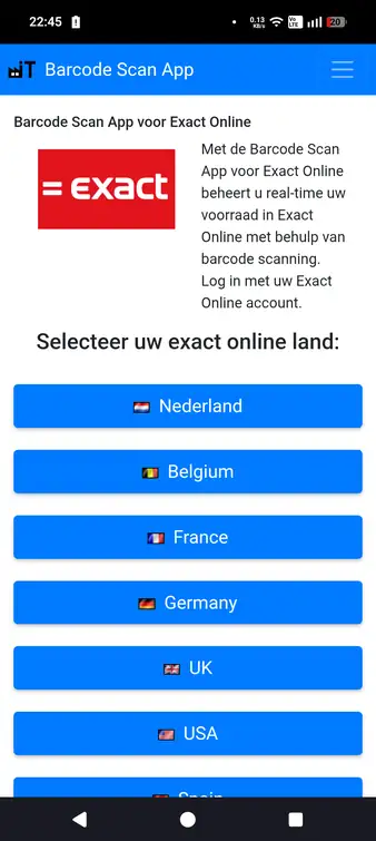 Login at Exact Online
