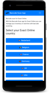 Open de Barcode Scan App voor Exact Online