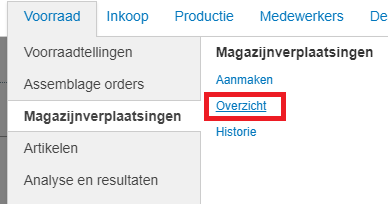 Exact Online menu verplaatsen