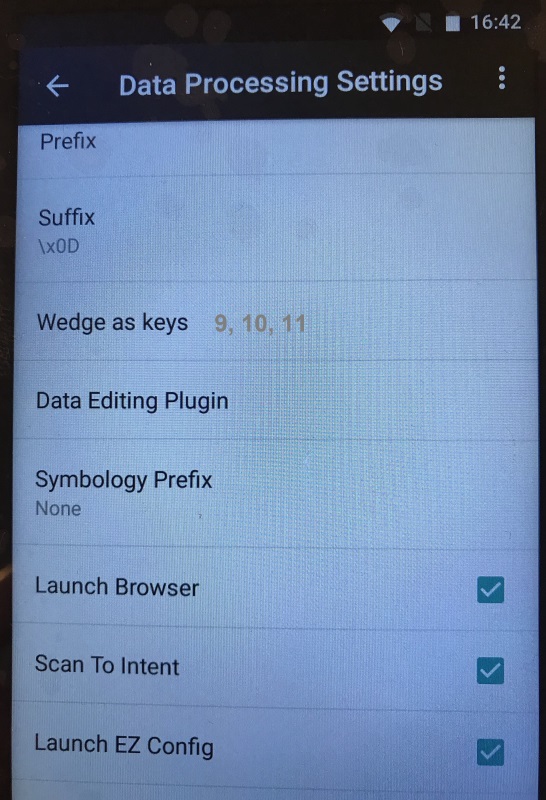 Honeywell Dolphin CT60 Einstellungen