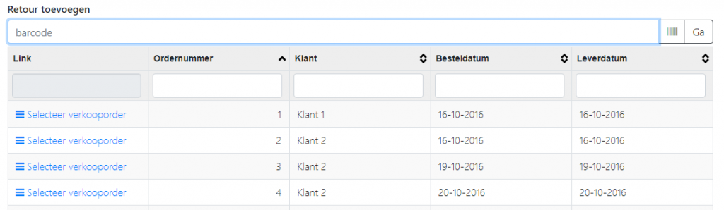 Retoure hinzuf&uuml;gen