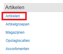 Exact Online artikelen