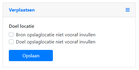 Lagerumlagerung Exact Online