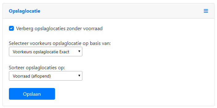 Lagerplatz konfigurieren