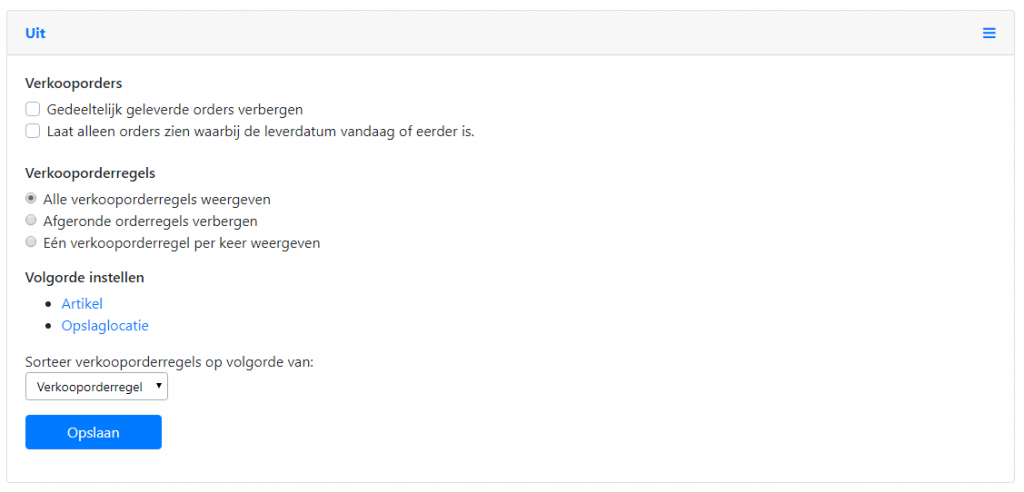 Verkaufsaufträge Exact Online