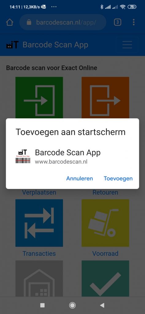 Install Barcode Scan App on Android