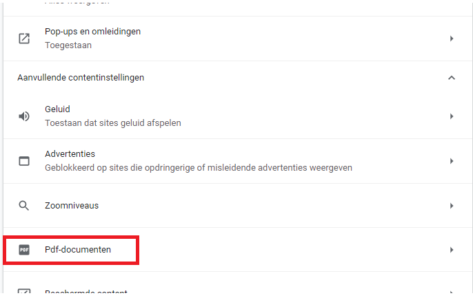 PDF-Dokumenteinstellungen