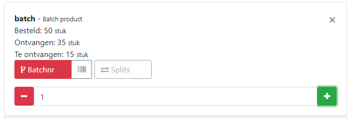 Register batch numbers in Exact Online