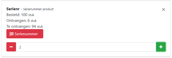 Register serial number in Exact Online