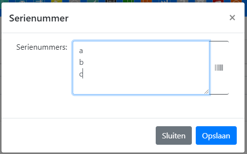 Scan multiple serial numbers
