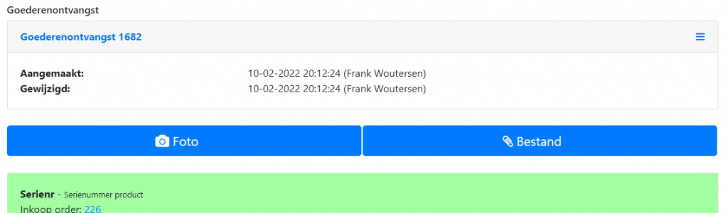 Foto toevoegen aan order in Exact Online