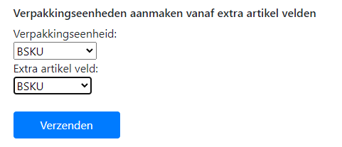 Verpakkingseenheden aanmaken vanuit Exact Online