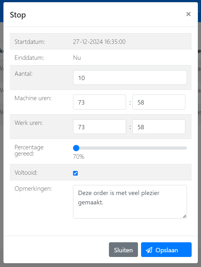 Zeiterfassung stoppen