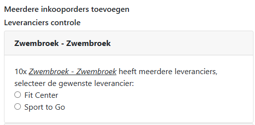 Leveranciers controleren