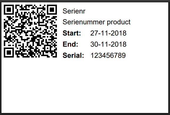 Serial QR errorlevel 3 (Versandetikett - 100x150mm)