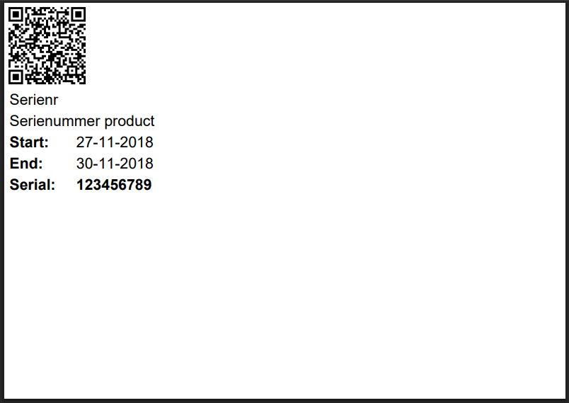 Serial QR errorlevel 3 (A5 - Landscape)