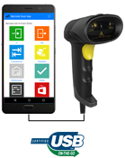 USB OTG barcode scanner