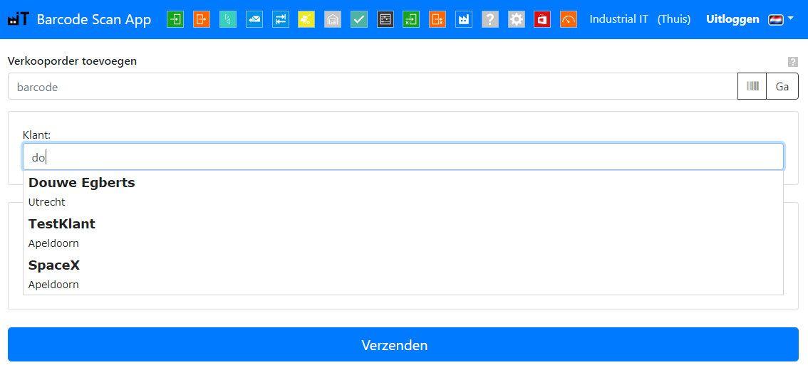Kunde für einen Verkaufsauftrag auswählen