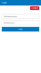 Barcode Scanner inloggen Exact Online