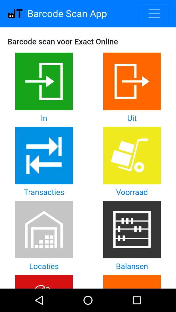 Exact Online Barcode Scanner app